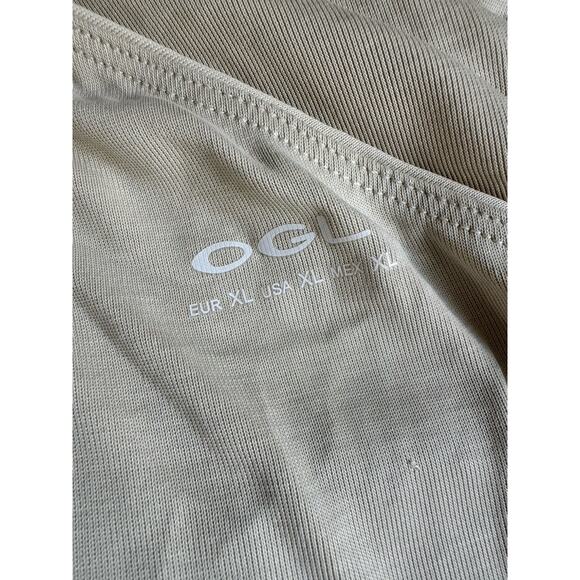 NWT OGL Sandwashed One Shoulder Ruched Brami Top Moring Mist Beige Size XL - Picture 6 of 7